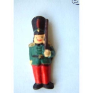 TOY SOLDIER PIN BROOCH-Funky Nutcracker Holiday Novelty Jewelry - $6.97