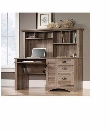 Sauder Cottage Style Computer Laptop Desk w/Hutch Oak Home ...