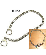 HANDCUFFS NECKLACE CHAIN-Punk Biker Fetish Funky Gothic Jewelry - $12.97