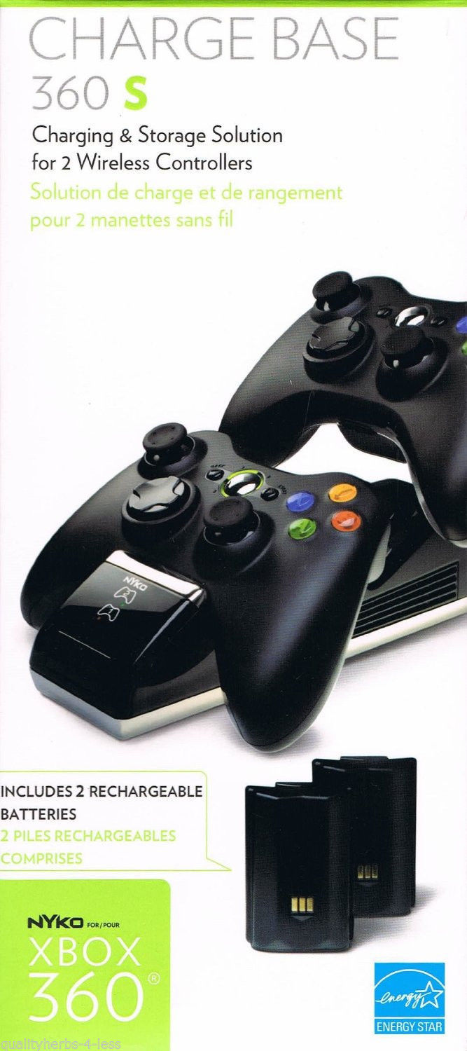 Nyko Charge Base 360 S for Xbox 360 Video Game Controller ReChargeable