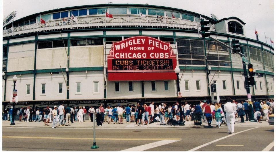 Wrigley Field Chicago Cubs Vintage 8X10 Color Baseball Memorabilia