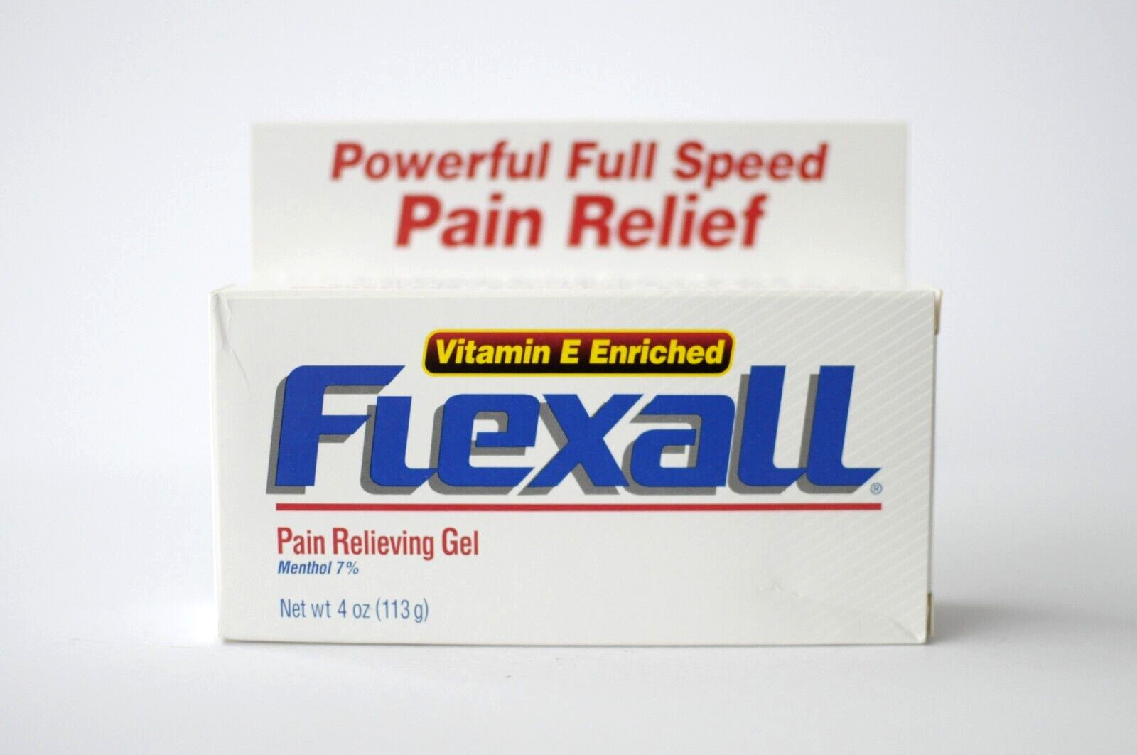 Flexall Pain Relieving Gel Vitamin E Enriched Topical 4 Ounces Menthol