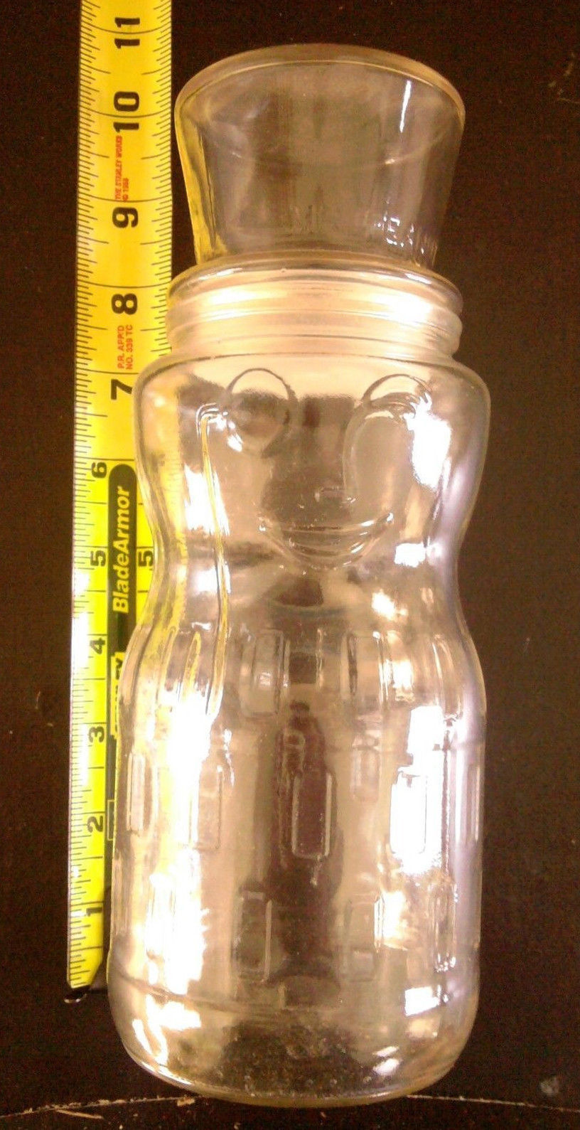 Rare Vintage 1991 Planters Anniversary MR PEANUT Glass Jar 75th Year 10