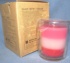 New Avon Creamy Berries Candle Pink Berry Scented w/ Glass Holder Air Fr... - $9.49