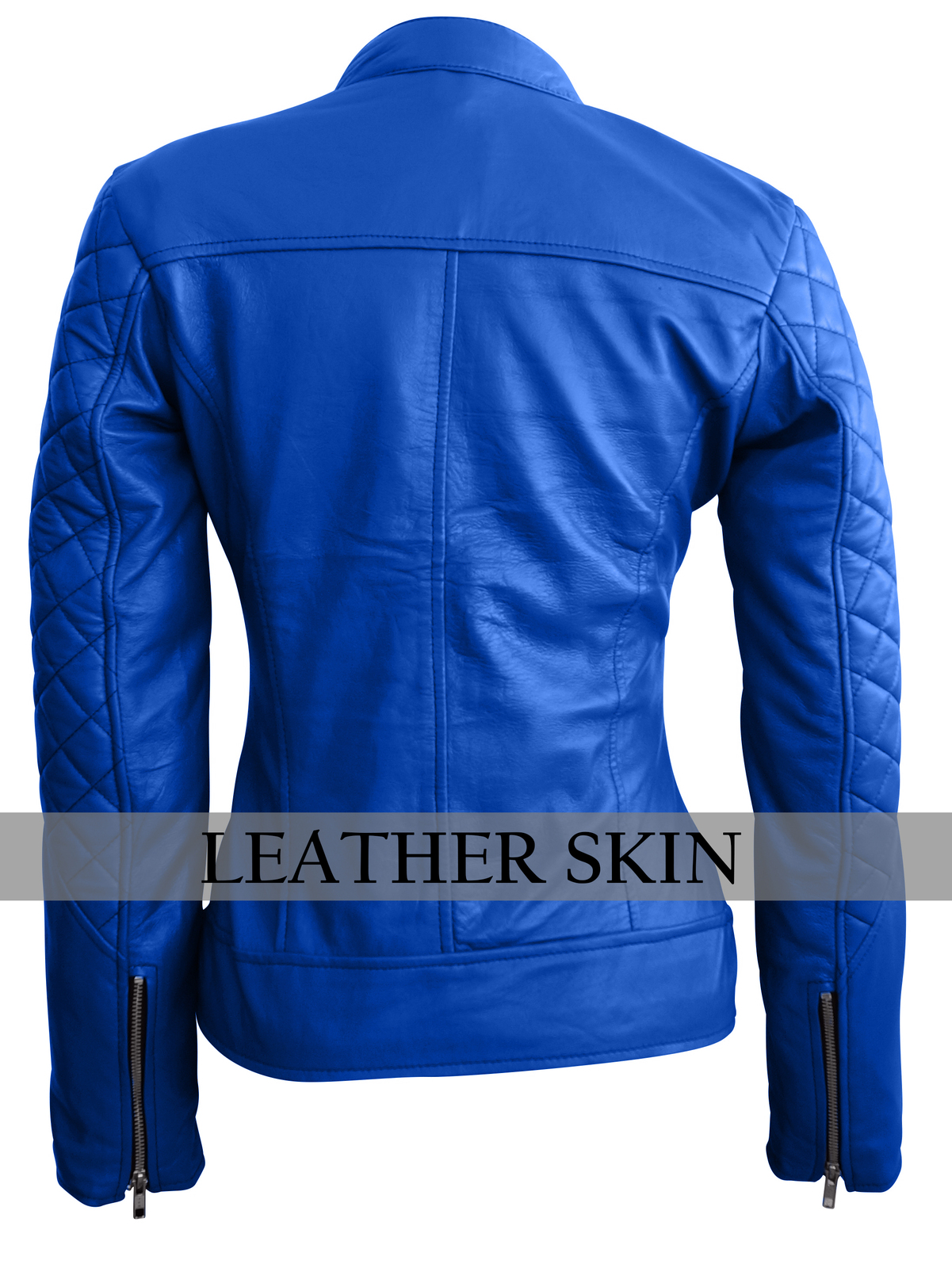 Leather Skin Women Blue Quilted Sexy Stylish Premium Genuine Leather ...