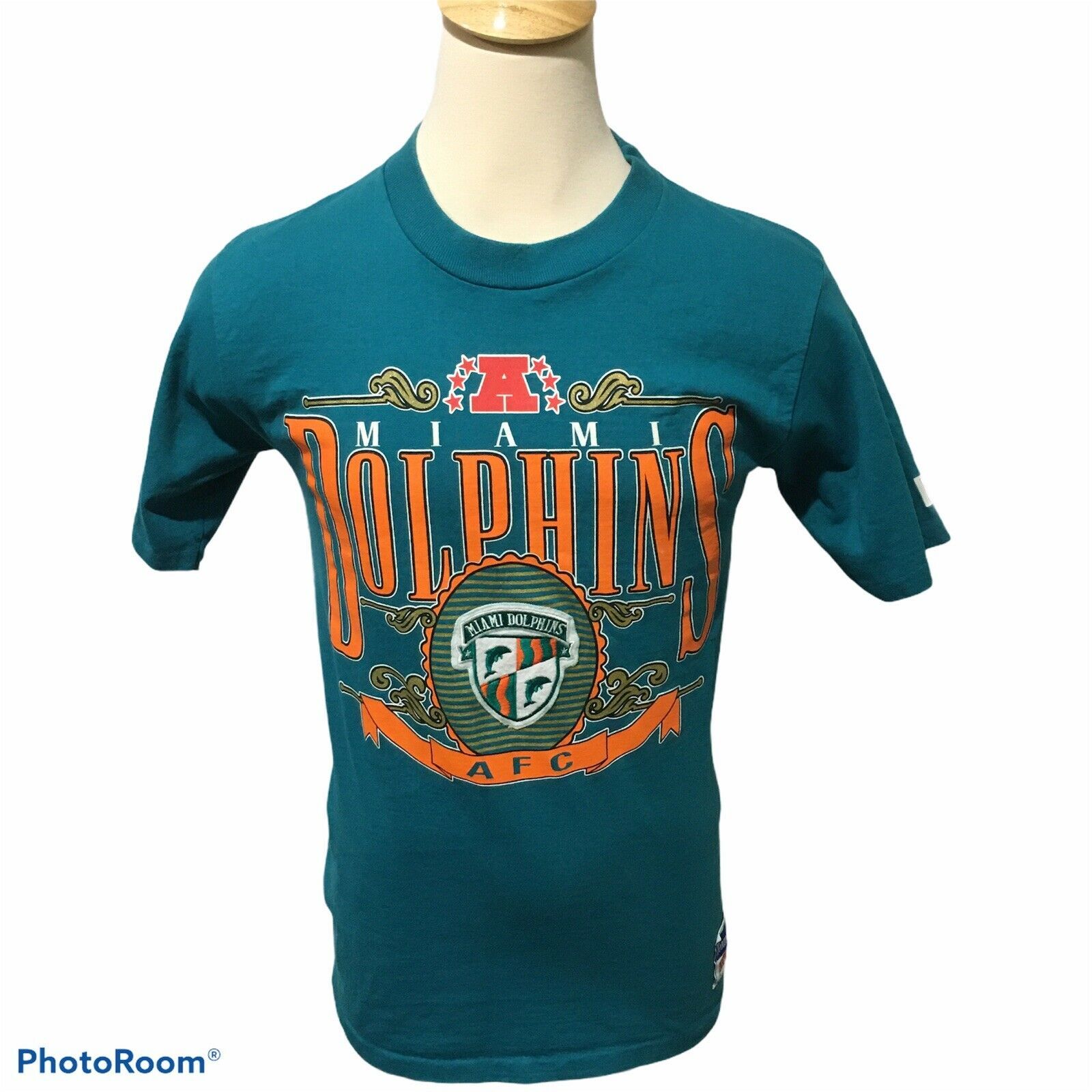 Vintage 90s Oversized Miami Dolphins Logo Tee