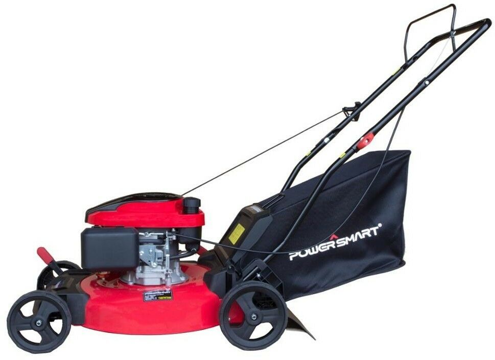 PowerSmart Push Lawn Mower Walk Behind 21 in. 3in1 161cc Gas Bagger