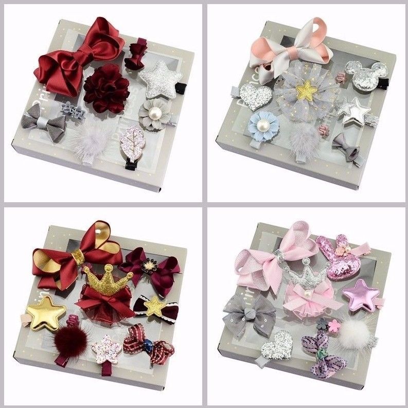 10pcs Baby Girls Hair Bows For Kids Hair accessories Alligator Hair Clips