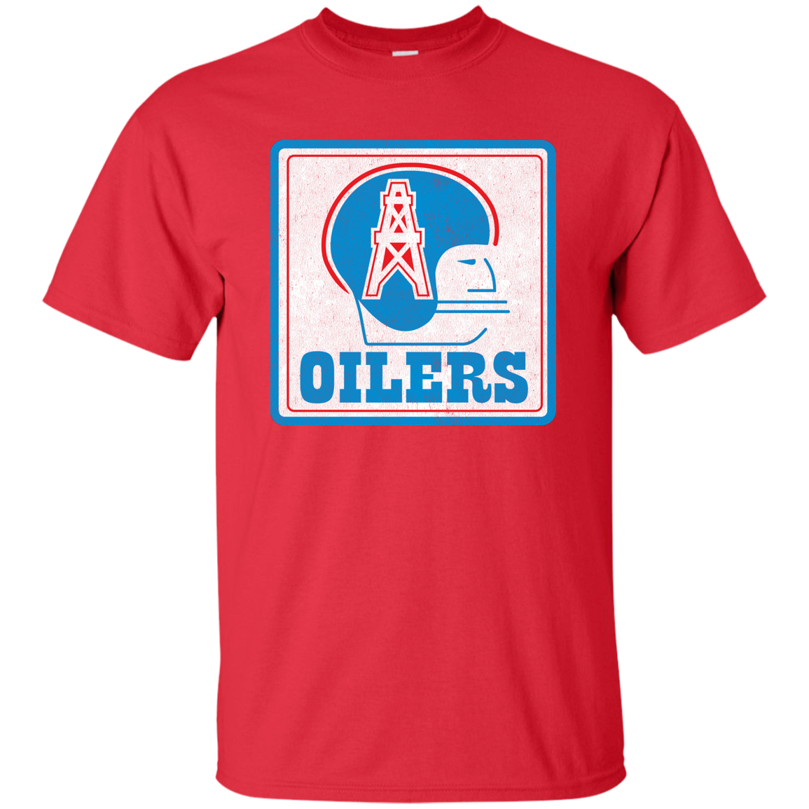 Houston Oilers, Football Gildan Ultra Cotton TShirt Red TShirts