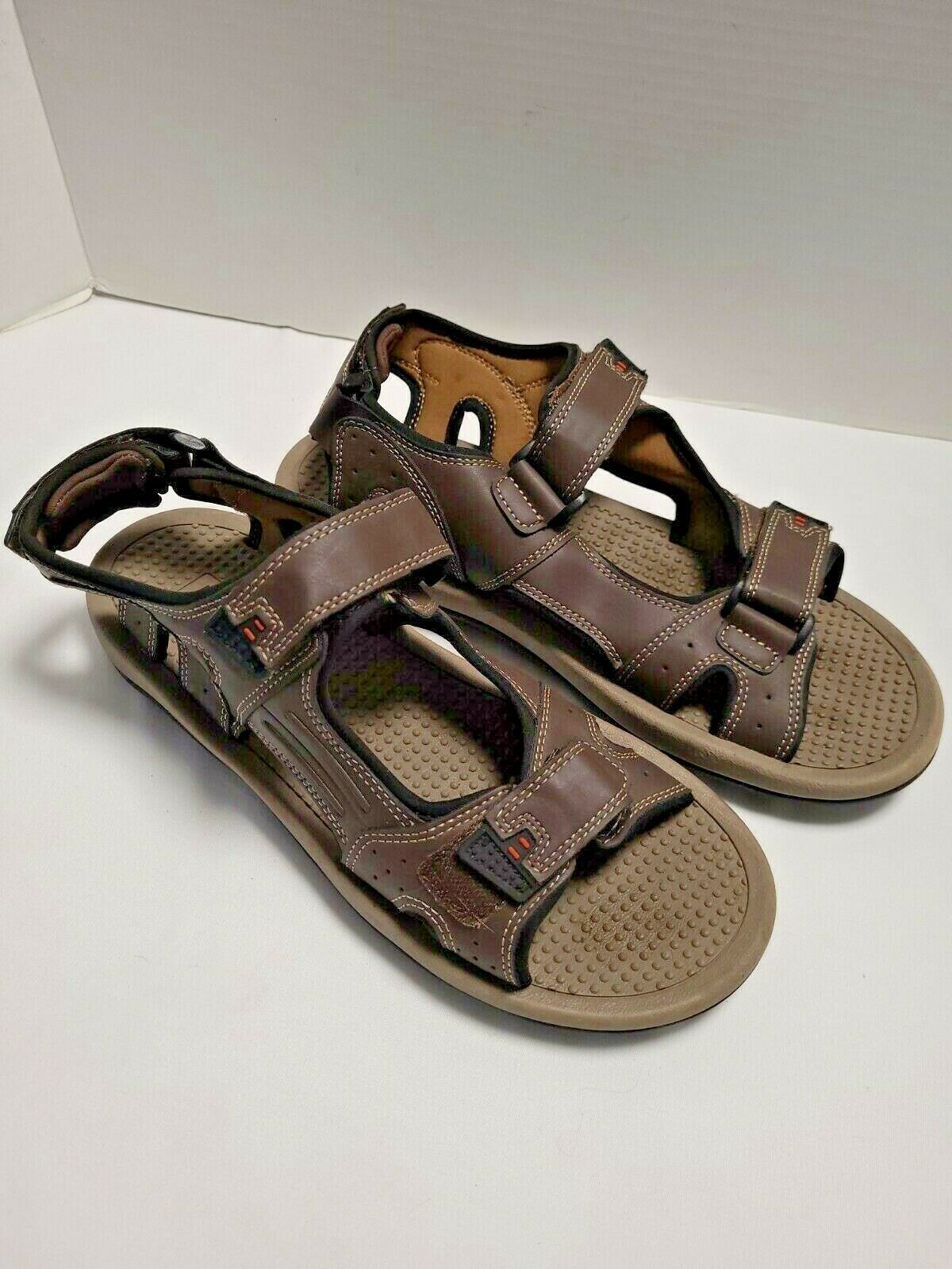 Khombu Comfort Sandal Walking Sandals Comfortable Brown Mens Size 11M