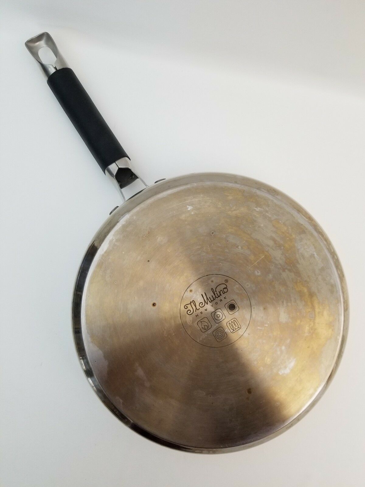 Skillet Stainless Steel Frying Pan TL Mulino 9 1/2 Inch Diameter With