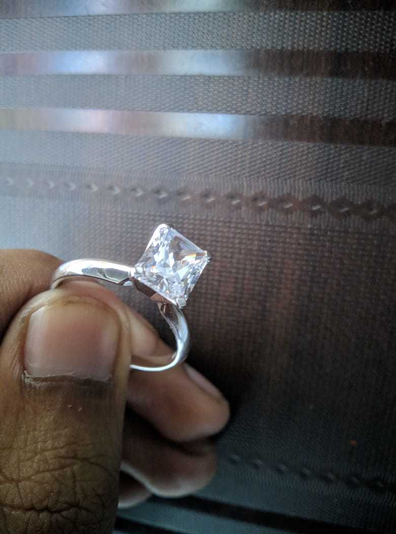 2.25Ct Radiant Cut White Diamond 925 Sterling Silver Designer Engagement Ring