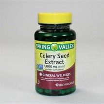 Spring Valley Celery Seed Extract 1,000 mg, 90 Vegetarian Capsules (Exp ... - $9.69