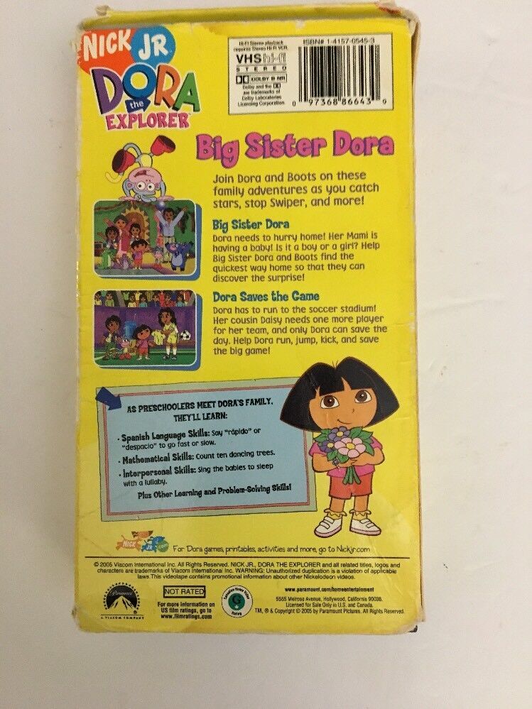 Dora the Explorer-Big Sister Dora (VHS,2005) **TESTED**RARE VINTAGE ...