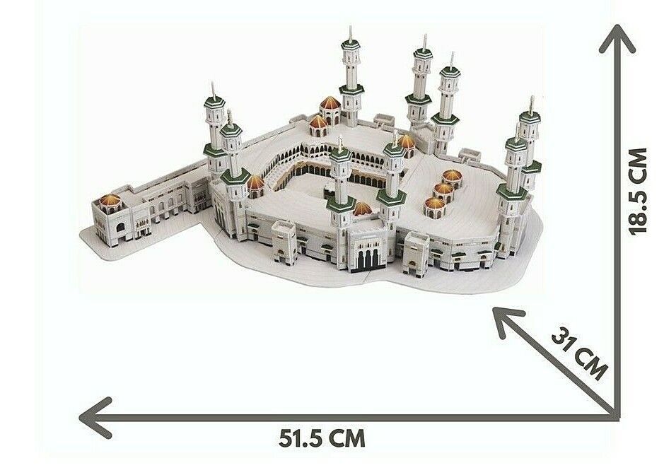 3D Puzzle Masjidil Haram The 5th Pillar Construction DIY Kit Decor Gift