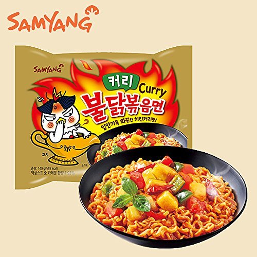 Samyang Ramen Korean Noodles Hot/Mild / Stir Fries/Soups (Buldak Curry.2Pack)