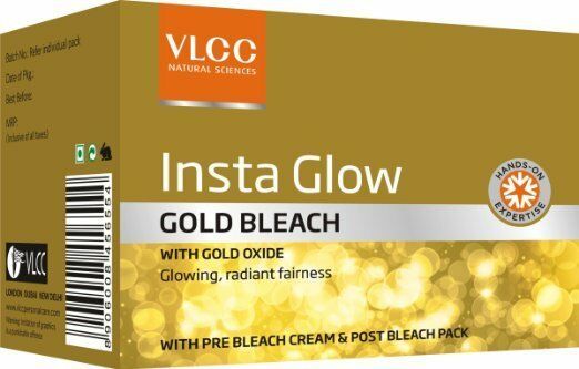 Primary image for 3 x VLCC GOLD BLEACH INSTA GLOW LIGHTENING FAIRNESS MASK CREAM SKIN/FACE/BODY
