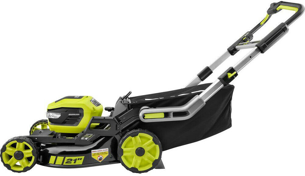 RYOBI Self Propelled Lawn Mower 21 in. 40-Volt Lithium-Ion Cordless ...