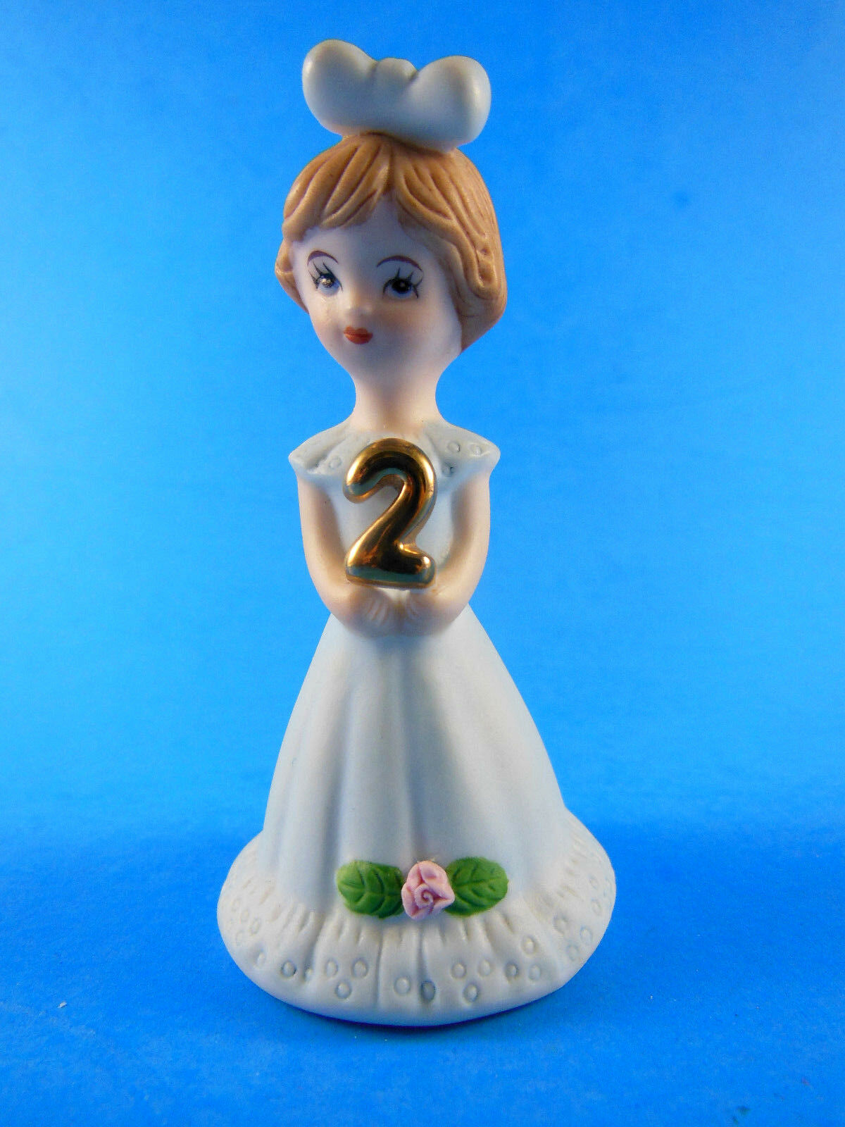 Primary image for Growing up Girls age 2 brunette Birthday Enesco 1982 SriLanka Mint in box