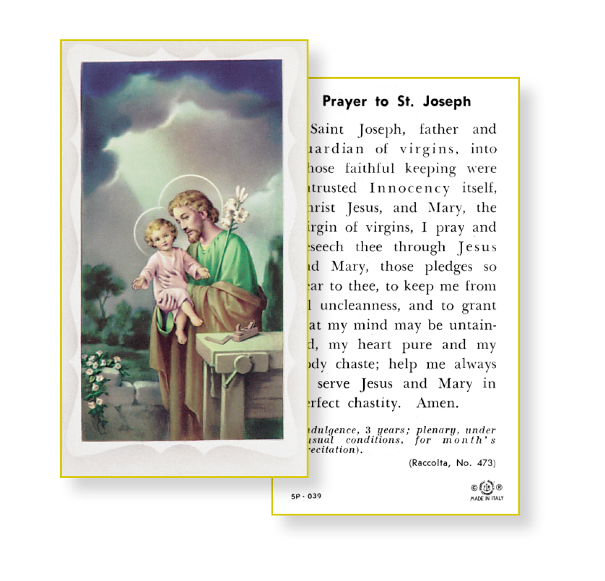 St. Joseph the Worker Prayer Holy Card 100-Pack - Holy Cards