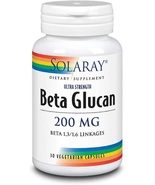 Solaray High Potency Beta Glucan, Veg Cap (Btl-Plastic) 200mg 30ct - $50.55
