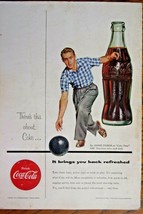Coca-Cola magazine ad-Eddie Fisher bowling-1954 - $11.88