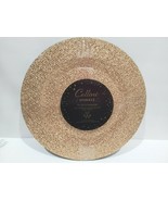   Cellini Glamour Holiday Gold SPARKLE GLITTER DINNER PLATE CHARGERS 13&quot;... - $44.54