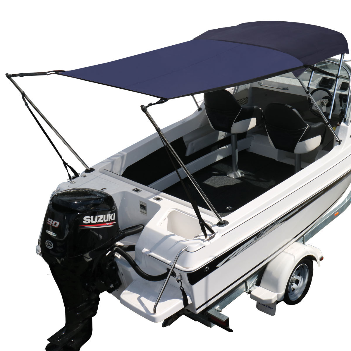 Marine Boat Bimini Top Extension Sun Shade Kit Black Blue Grey MA 046