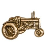 Brass Tractor Applique for Funeral Box/Cube Cremation Urn, Pewter Also A... - $69.99