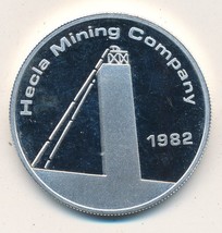 1982 HECLA MINING COMPANY - DAY MINES INC ONE OZ .999 SILVER ROUND - FRE... - $67.95