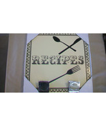 RECIPES WALL PLAQUE WITH METAL CLIPS FROM CONCEPTS - $29.70