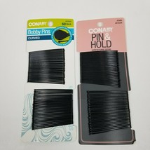 Conair Curved Black Bobby Pins 60 pc #55604 Lot of 2 - $11.99