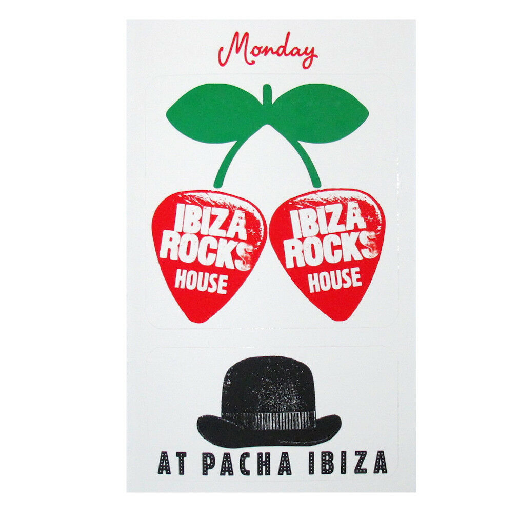 OFFICIAL Circo Loco DC10 Ibiza Club Sticker Monday Dreamin' 2015 Clown Red 