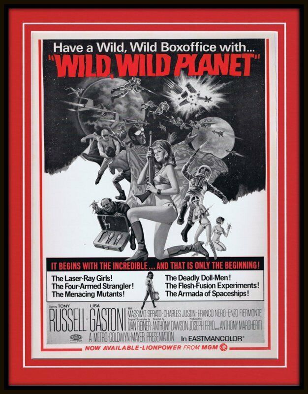 Primary image for ORIGINAL 1967 Wild Wild Planet 11x14 Framed Advertisement Lisa Gastoni