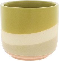 Small Ceramic Color Block Planter (4&quot;, Olive Green) - $31.95