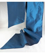 100% Silk Bonnet Ties *Peacock Blue* 5 5/8&quot; Wide  33 &quot;Long - $57.00
