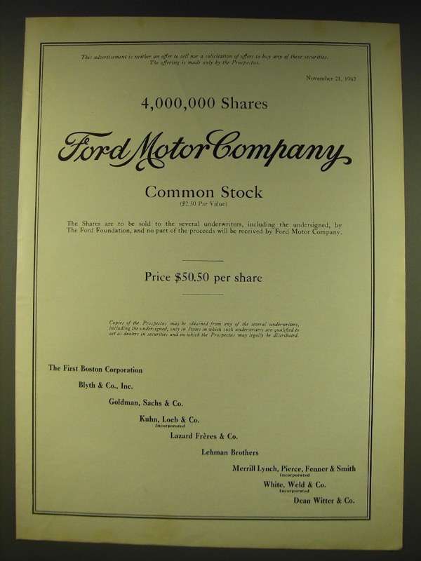 1963 Ford Motor Company Ad 4 000 000 And 50 Similar Items
