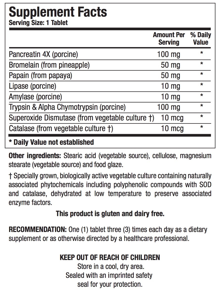 Biotics Research - Intenzyme Forte 500 Tablets - Vitamins & Minerals