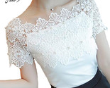 Ort sleeve blouse ladies fashion elegant blouses women lace patchwork blouse shirt thumb155 crop