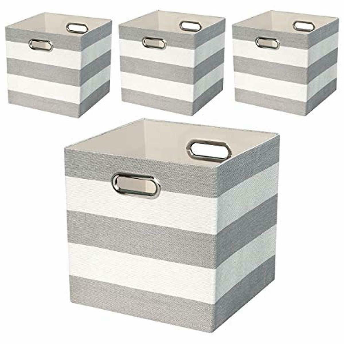 Posprica Collapsible Storage Cubes,11×11 Fabric Storage Basket Bins