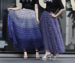 Army Green Tiered Tulle Skirt Womens Tiered Tulle Party Skirt Plus Size image 10