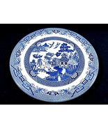 Churchill Staffordshire England Blue Willow 12.75&quot; Round Serving Platter... - $74.25