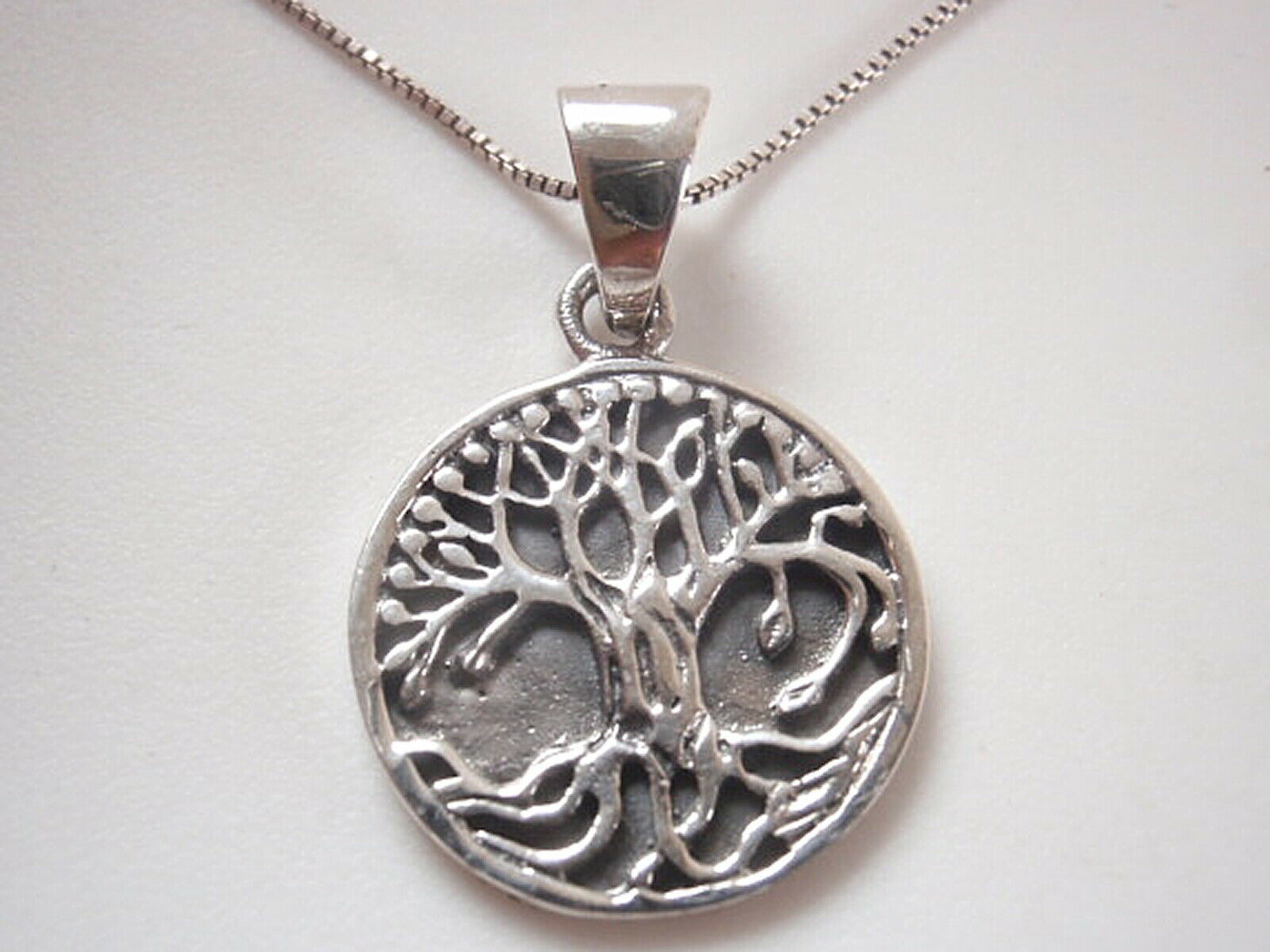 Olive Tree 925 Sterling Silver Necklace Tree of Life