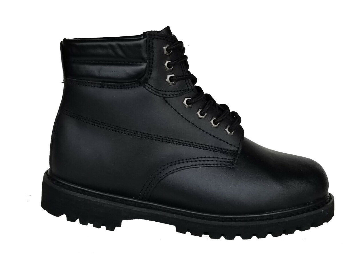 Men's 6 Inch Leather Work Boots-Lace Up, Soft Toe, Lug Sole,Oil ...