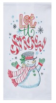 Kay Dee designs kitchen flour sack towel Snowman Christmas Let it snow h... - $9.49