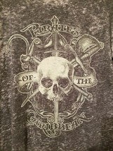 Disney Parks Mens Pirates Of The Caribbean Graphic T-Shirt Size Small Gray - $9.99