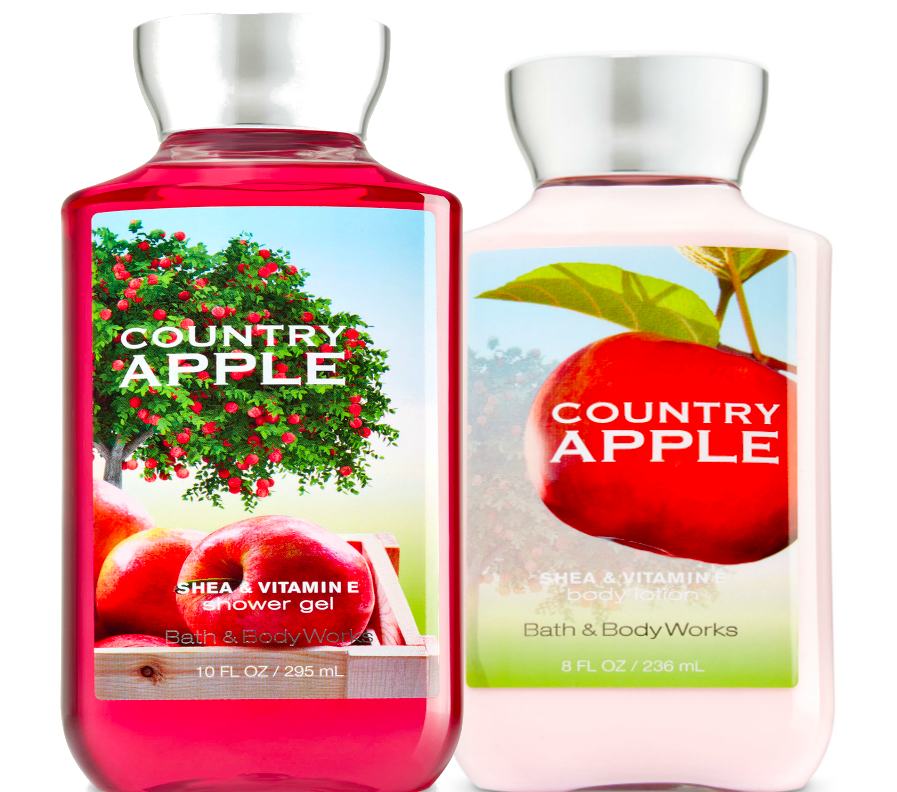 Primary image for Bath & Body Works Country Apple Body Lotion + Shower Gel Duo Set