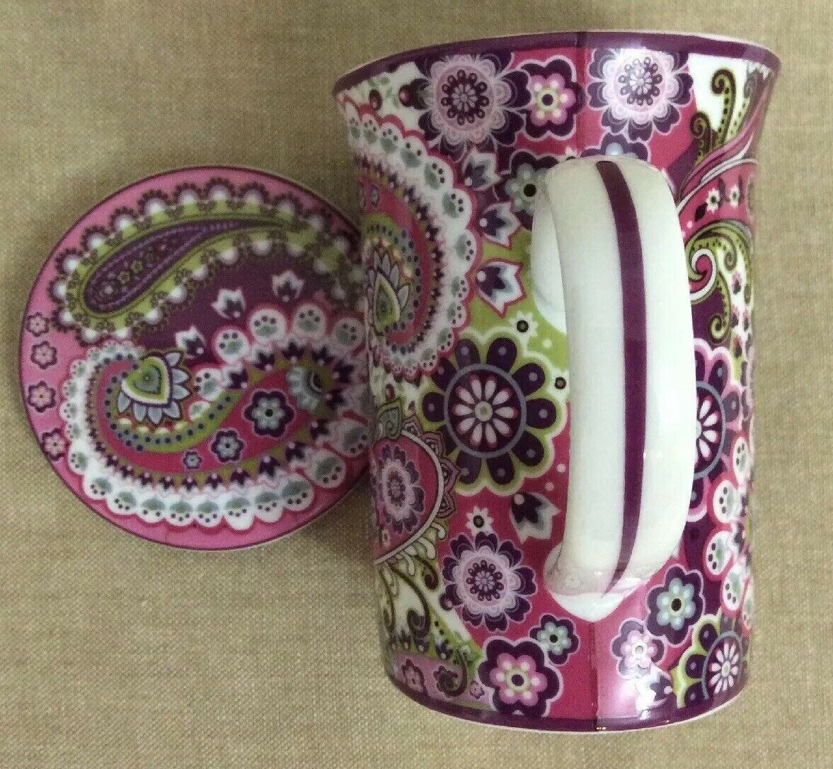 Vera Bradley Mug Very Berry Paisley Coffee And Similar Items