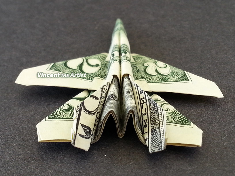 F 18 Jet Fighter Money Origami Dollar Military Army Navy Marines Air ...