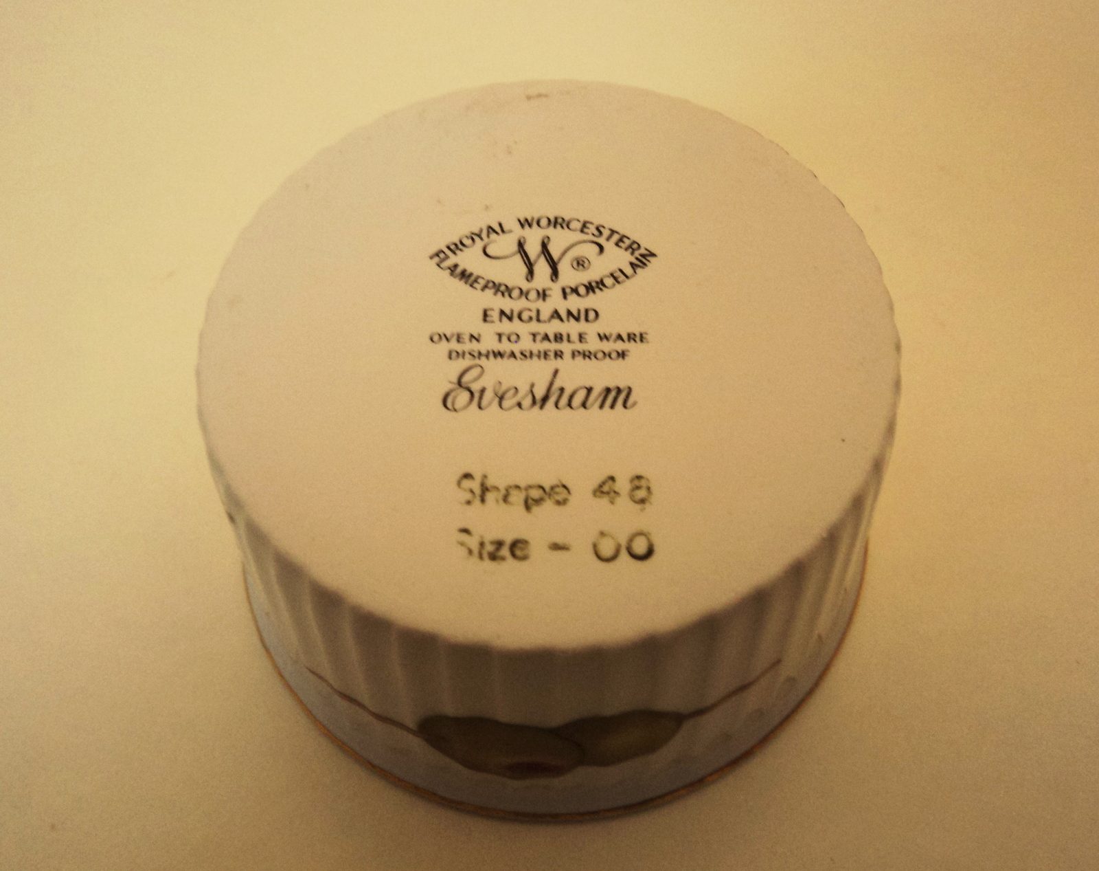 Vintage Royal Worchester Evesham Gold Porcelain Ramekins Custard Cups